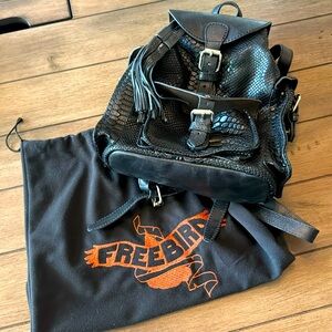 Freebird Brett Black Snake Bag